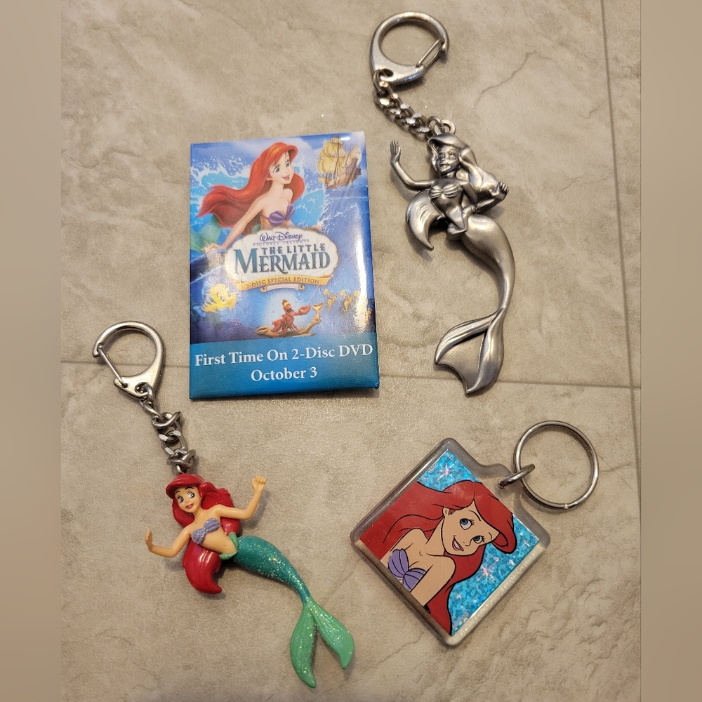 Disney's The Little Mermaid Keychain & Button Bundle